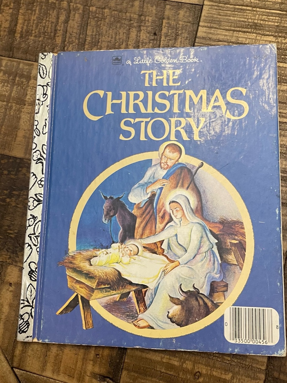vintage Little Golden Book retelling the biblical story of Jesus' birth